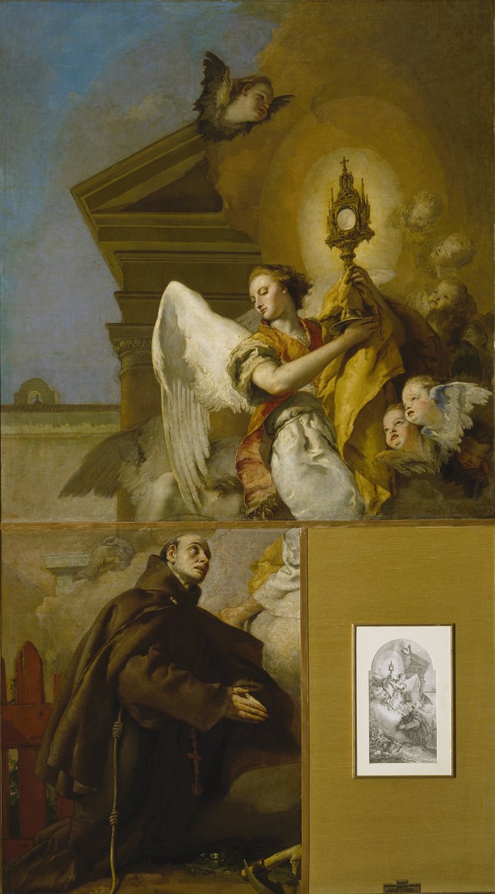 Visjonen om Saint Paschal Baylon, 1767-1769 av Giambattista Tiepolo