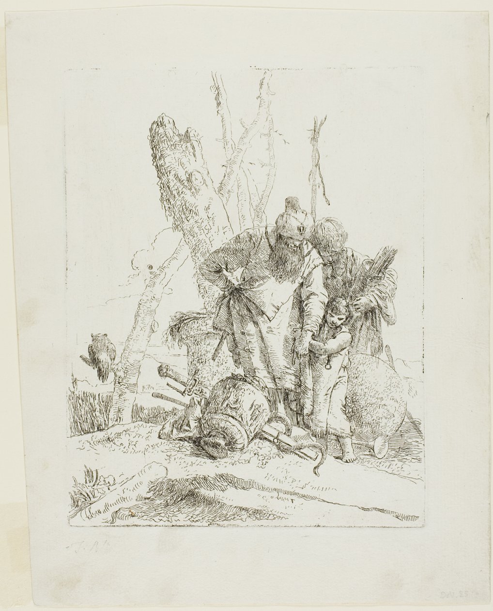To astrologer og en gutt, fra Scherzi av Giambattista Tiepolo