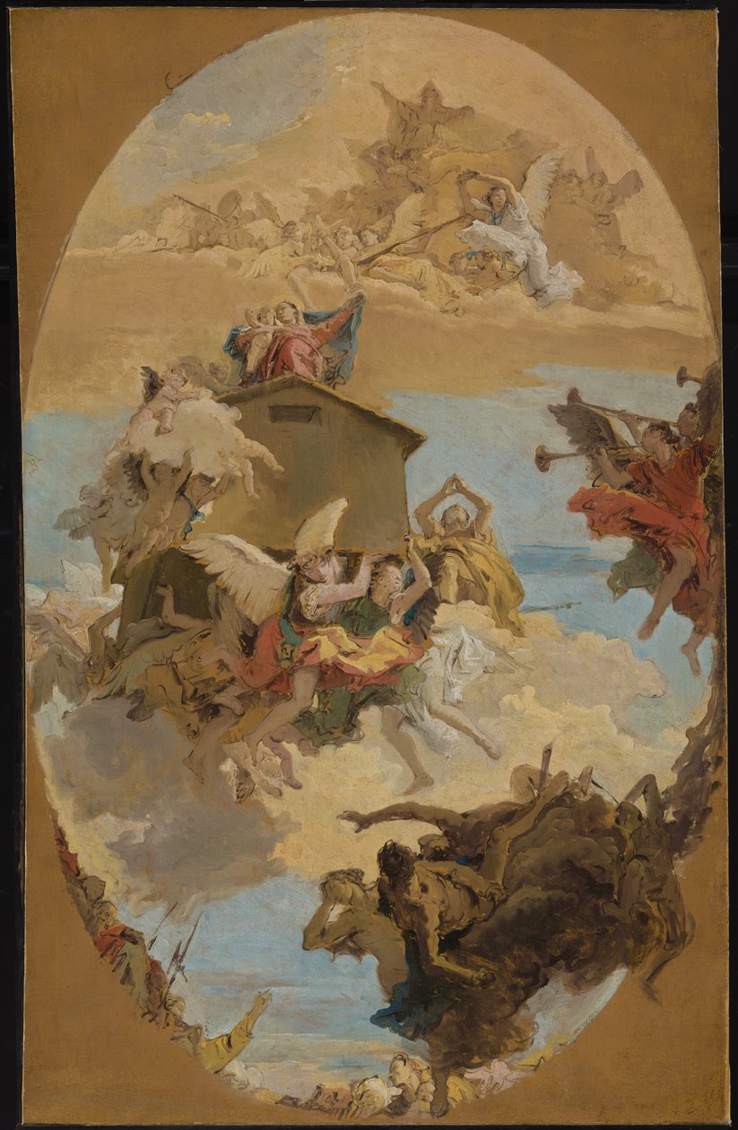 Mirakelet i det hellige huset i Loreto av Giambattista & Tiepolo Giandomenico (1727-1804) Tiepolo