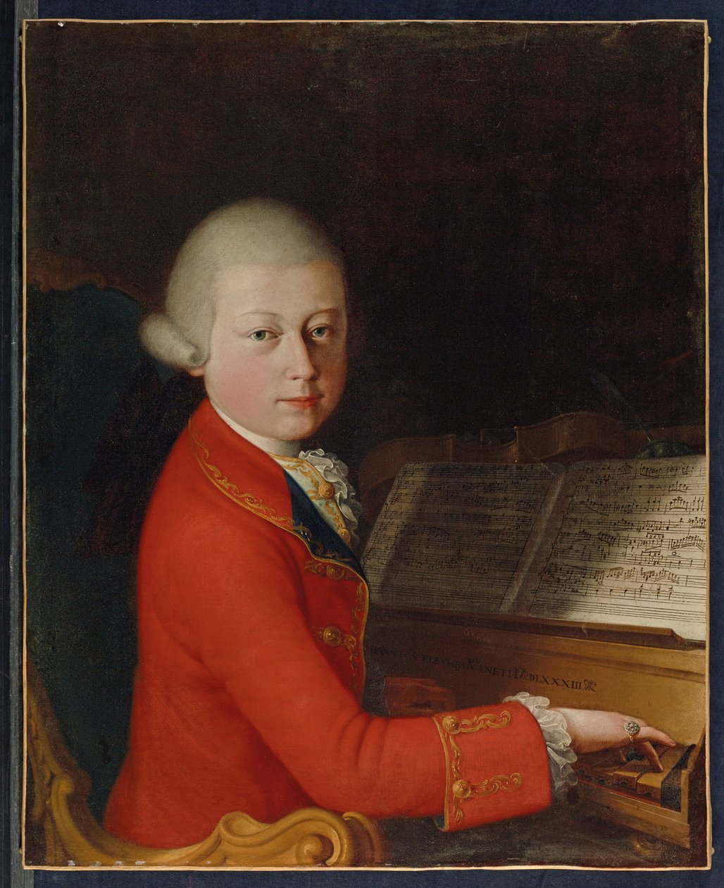 Portrett av Wolfgang Amadeus Mozart på 13 år i Verona av Giambettino (attr. to) Cignaroli
