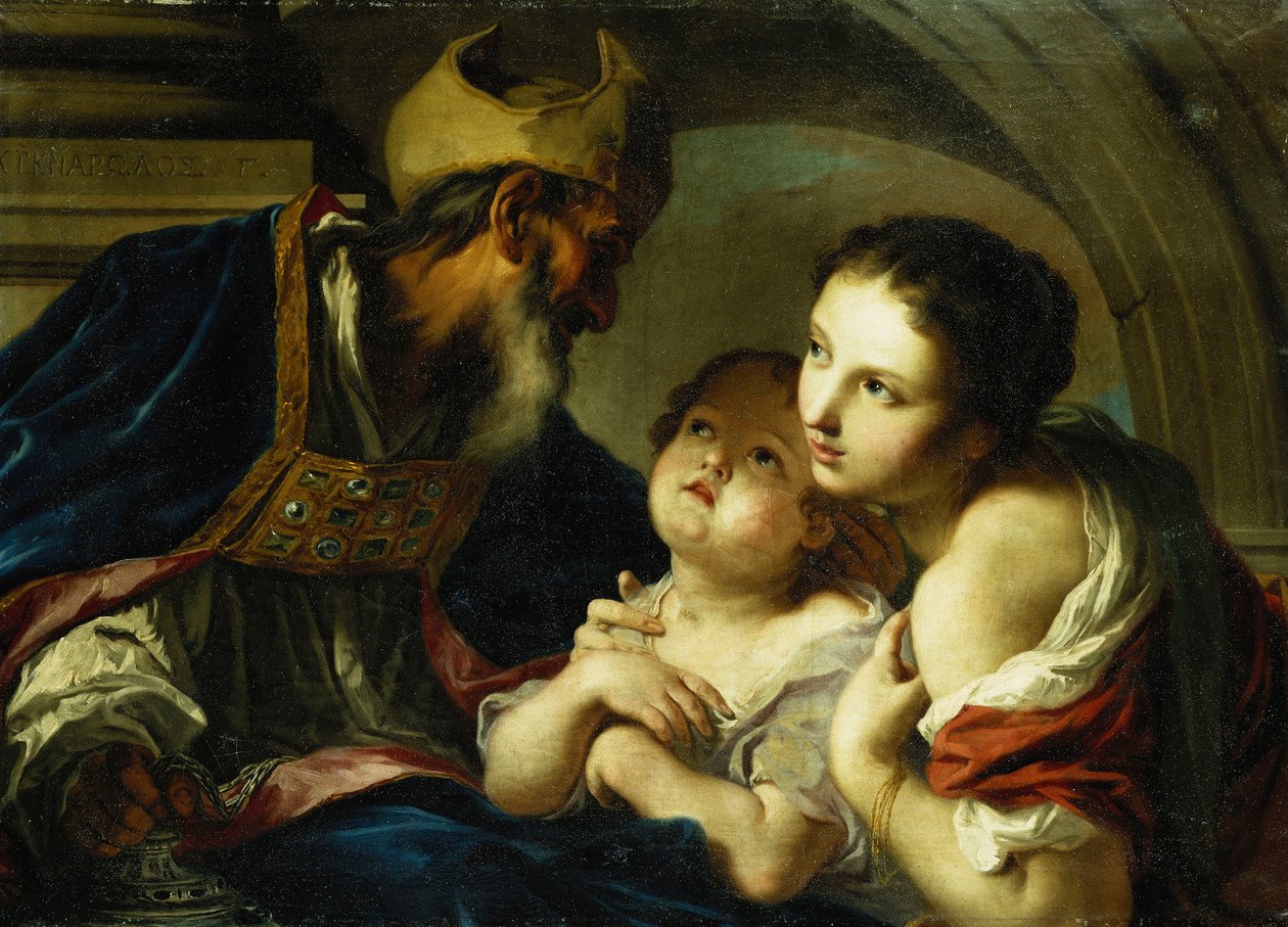 Saint Nicholas of Bari med to barn, av Giambettino Cignaroli
