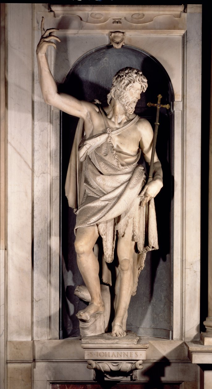St. Johannes døperen, nisje fra Salviati-kapellet (marmor) av Giambologna