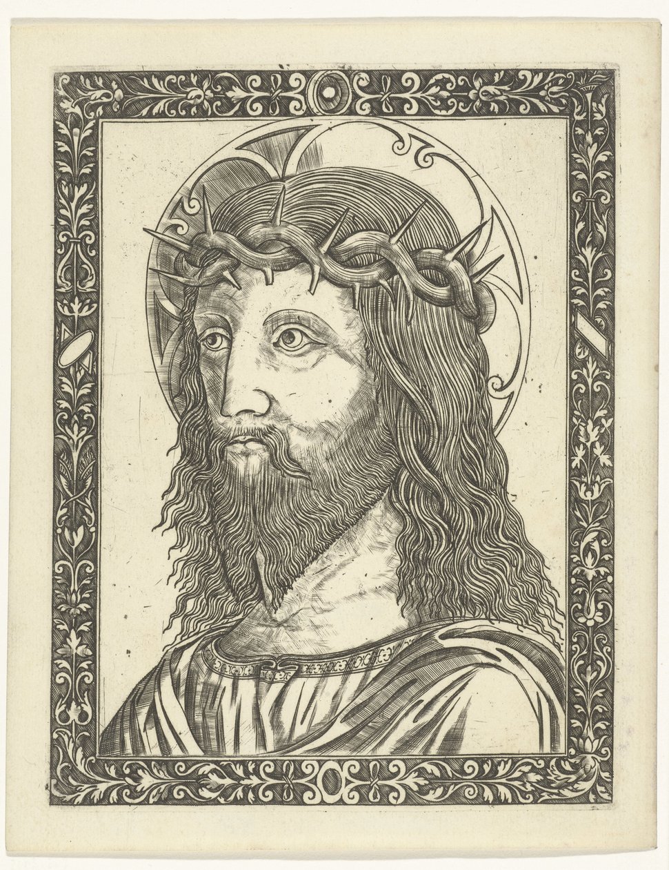 Kristi hode med tornekrone i ramme av Giampietrino Birago (attributed to)