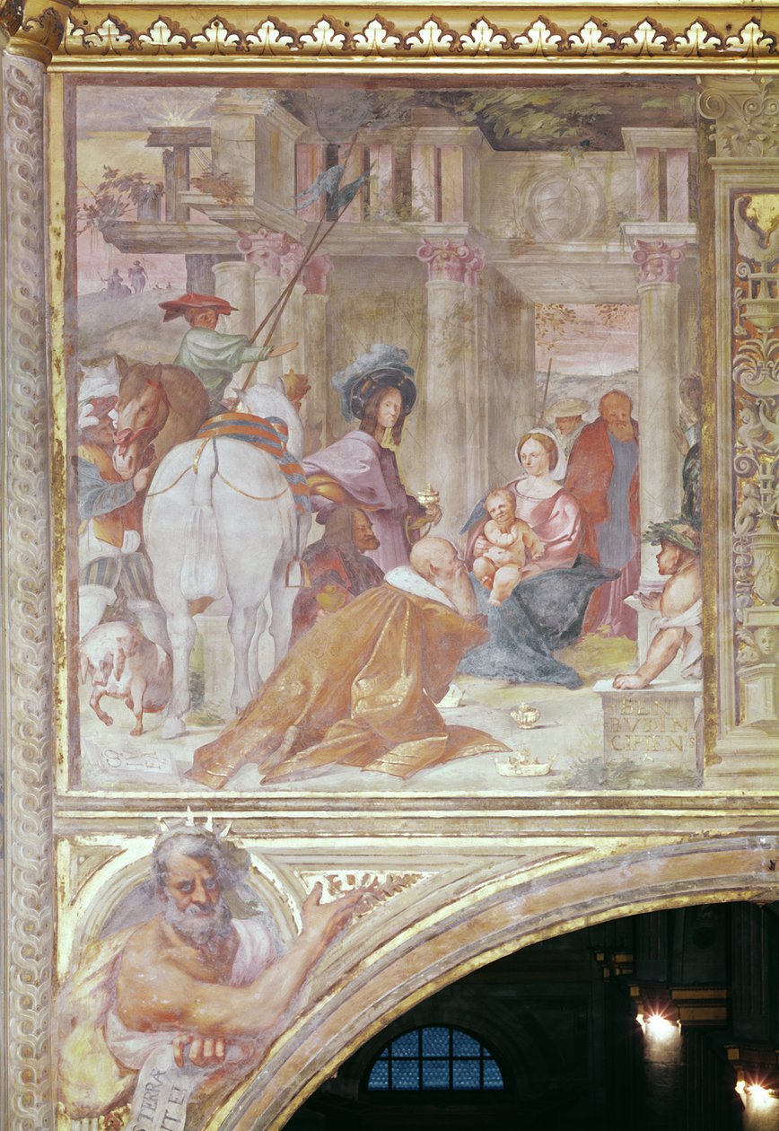 Tilbedelse av magi, 1515 av Gian Francesco Bembo