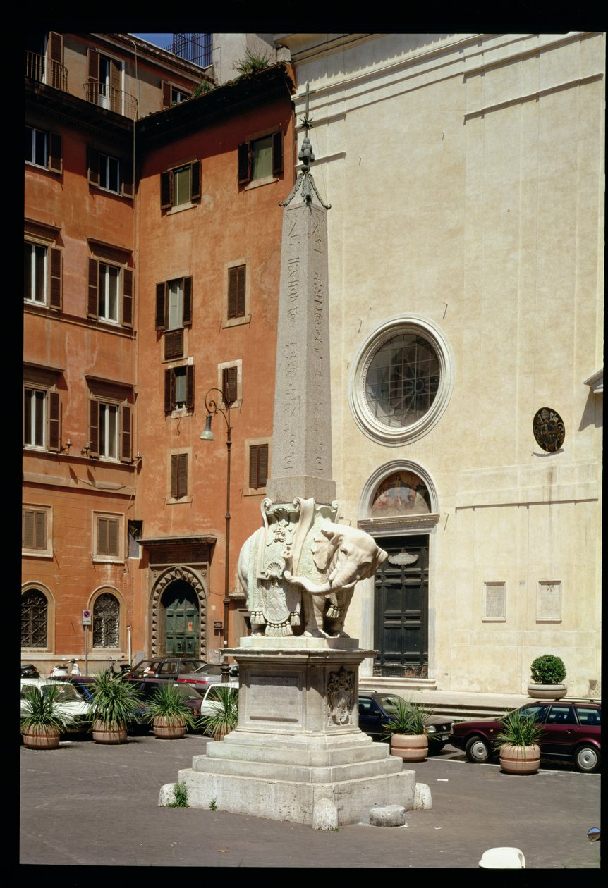 Elefant som bærer en egyptisk obelisk, 1667 av Gian Lorenzo Bernini