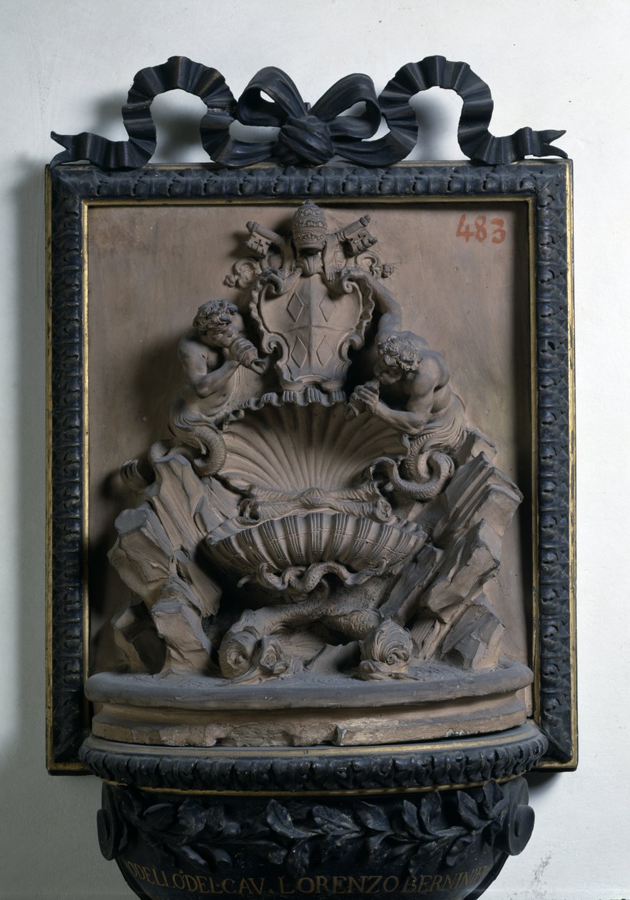 Modell for Altamoro-fontenen (terrakotta) av Gian Lorenzo Bernini