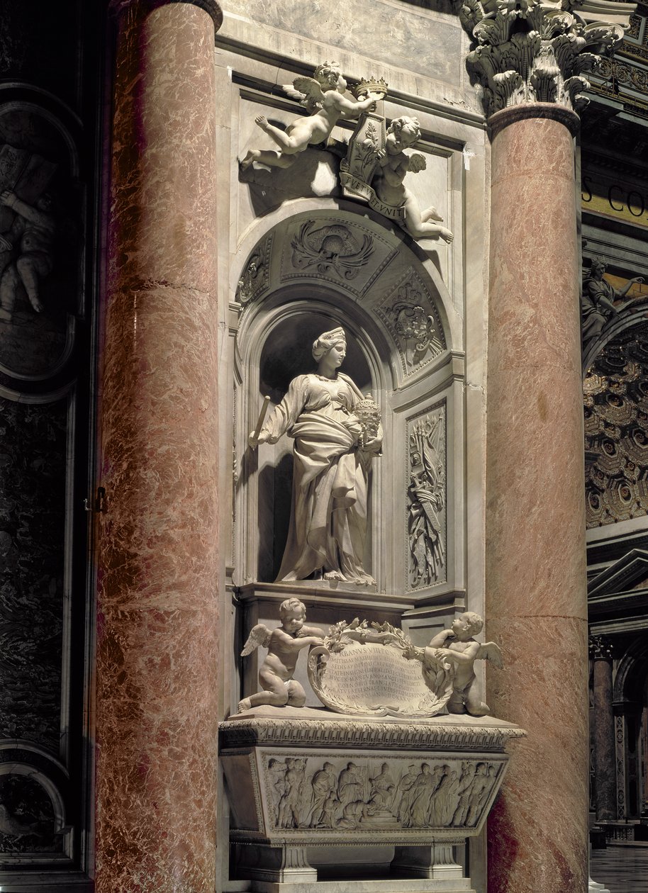 Graven til Matilda den store grevinnen (1046-1115), 1633 (marmor) av Gian Lorenzo Bernini