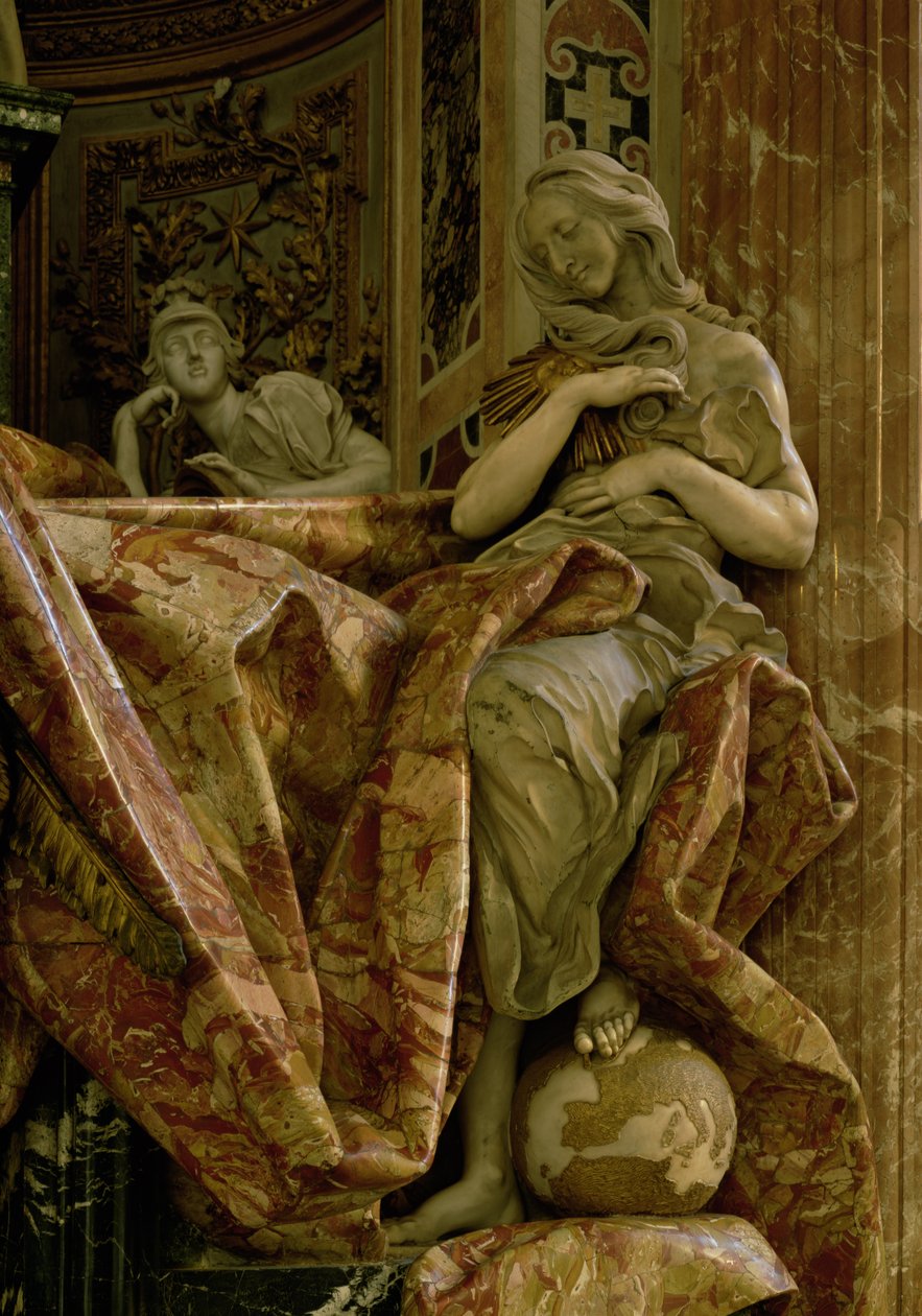 Sannhet fra monumentet til Alexander VII i det nordlige transeptet, 1672-78 (marmor og forgylt bronse) av Gian Lorenzo Bernini
