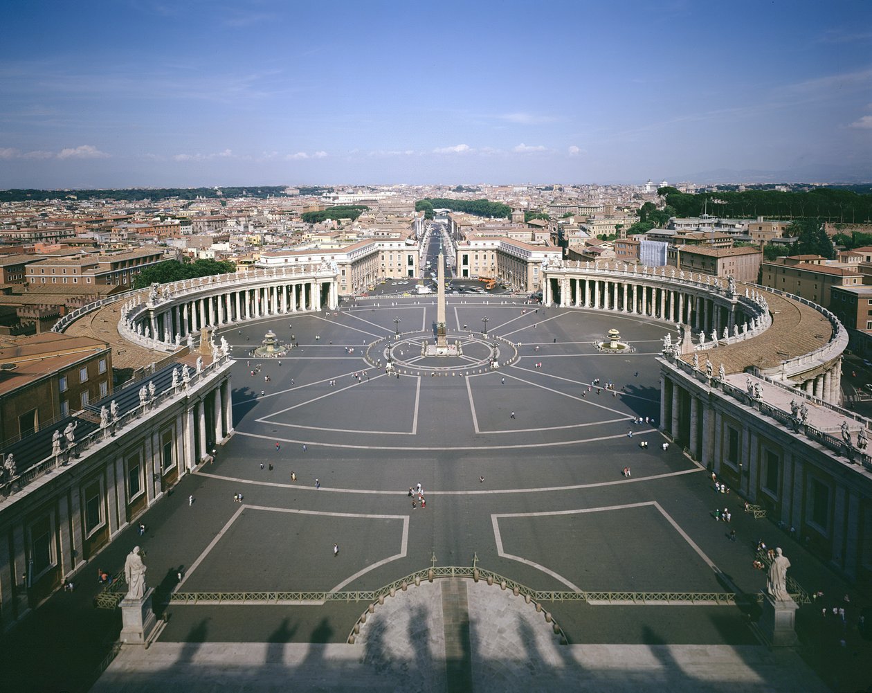 Utsikt over piazzaen, 1656-67 av Gian Lorenzo Bernini