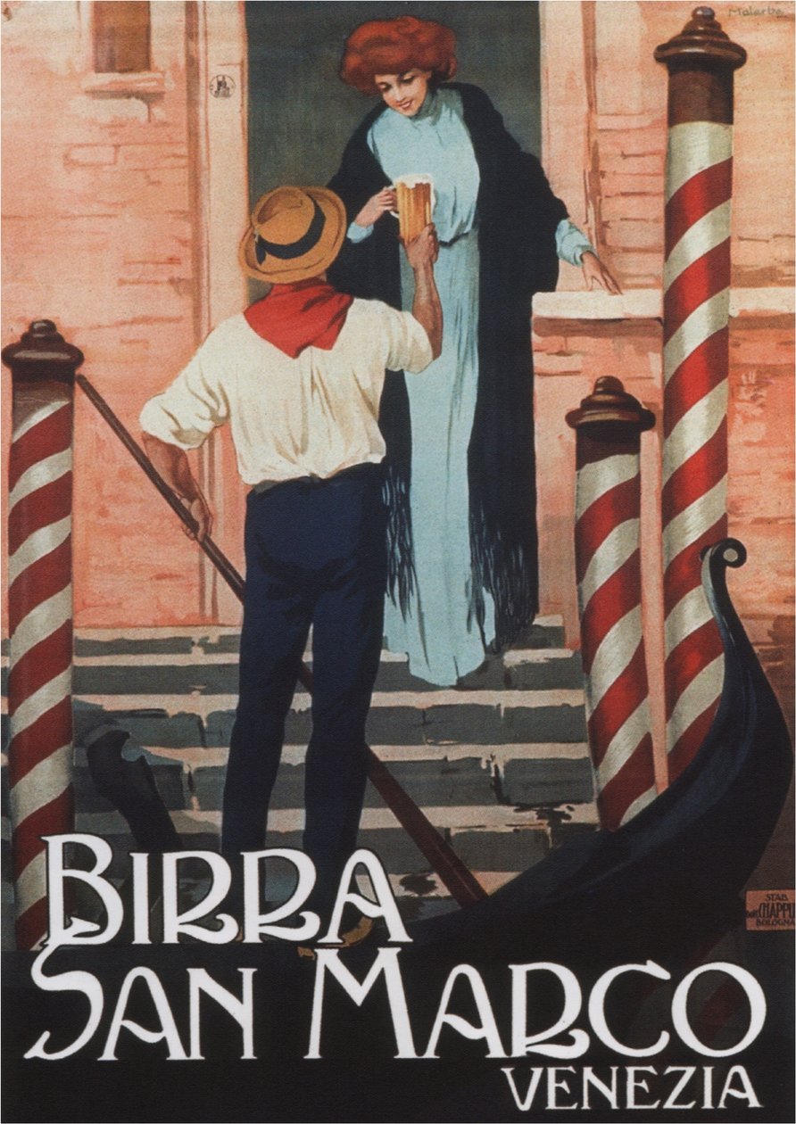 Øl San Marco, ca. 1909 av Gian Emilio Malerba