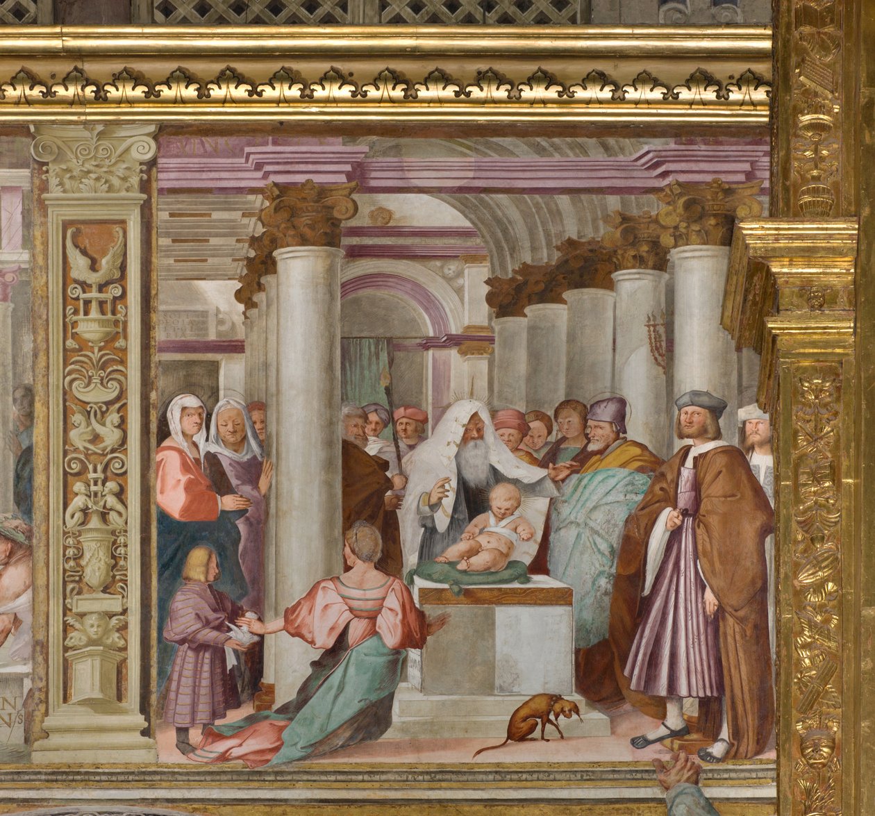 Central Nave, Fifth North Span, Presentasjon ved tempelet, Gian Francesco Bembo av Gian Francesco Bembo