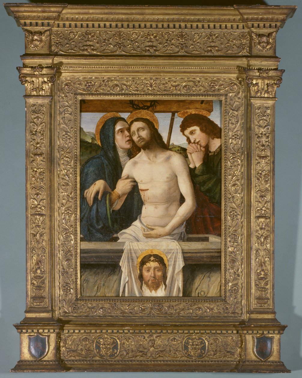Klagesangen over den døde Kristus (tempera på panel) av Gian Francesco de attr.to Maineri
