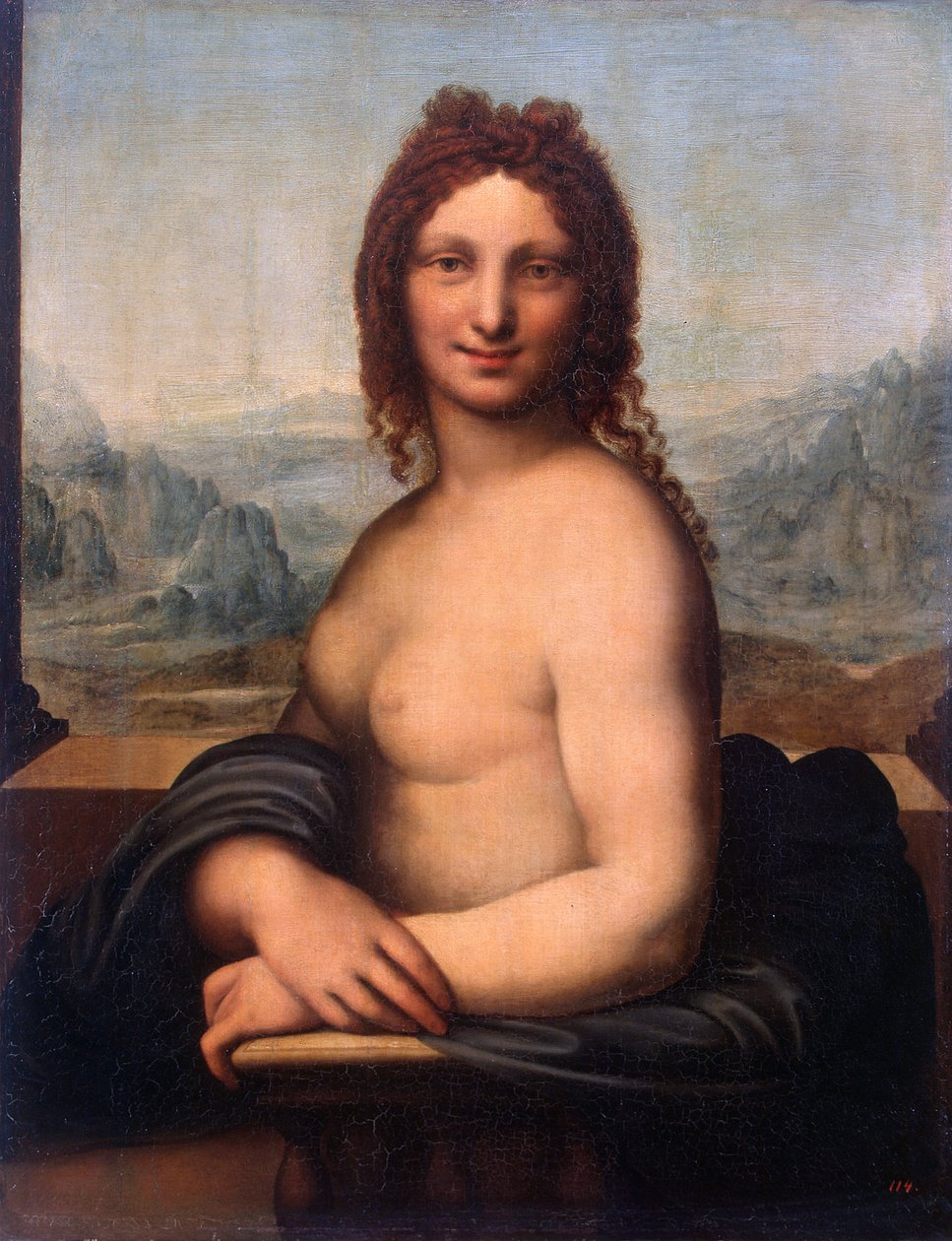 "Portrett av en naken kvinne" (Mona Vanna eller monna) Maleri av Gian Giacomo Caprotti (Salai) (1480-1524) State Hermitage, Saint Petersburg av Gian Giacomo Caprotti