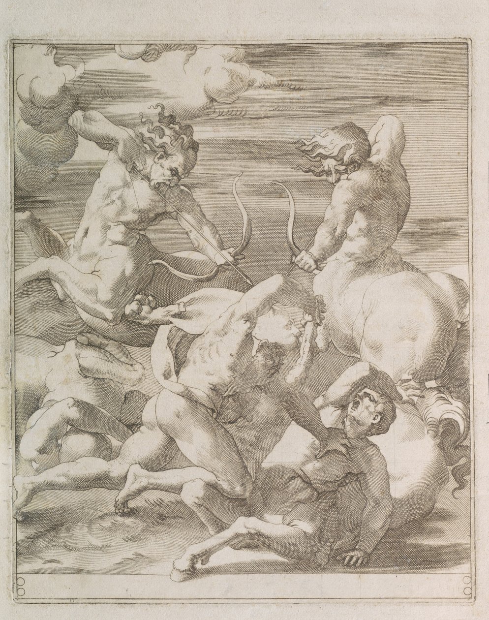 Kamp mellom Hercules og Kentaurer, 1527 av Gian Jacopo Caraglio