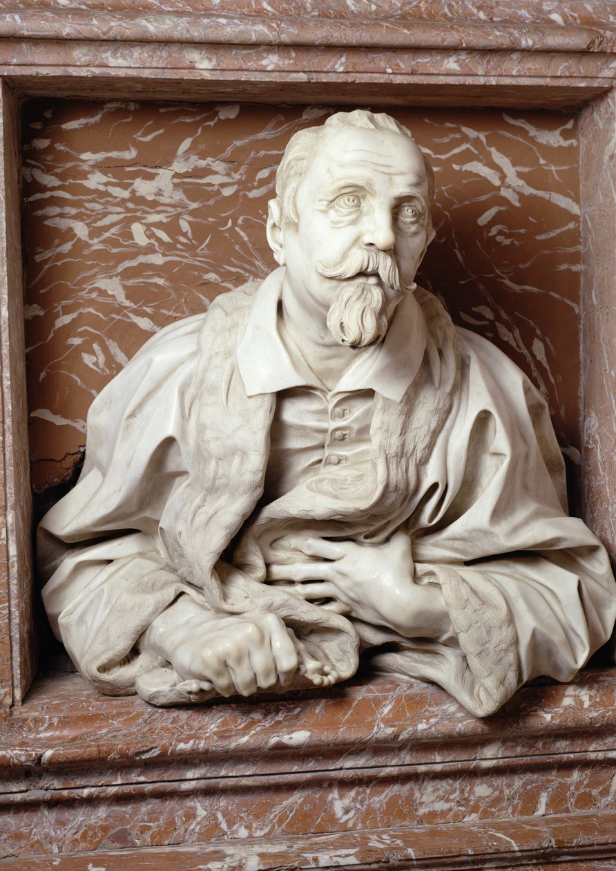 Byste av Gabrielle Fonseca (doktor til pave Innocent X) fra Fonseca-kapellet (marmor) (for detaljer se 98675) av Gian Lorenzo Bernini