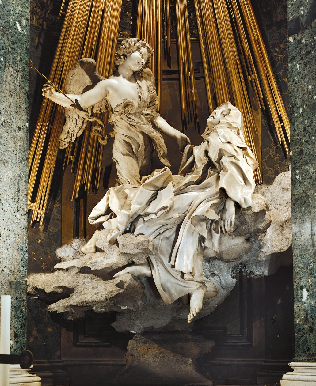 Italia, Roma, Santa Maria della Vittoria-kirken, Ecstasy of St Teresa of Avila av Gian Lorenzo Bernini