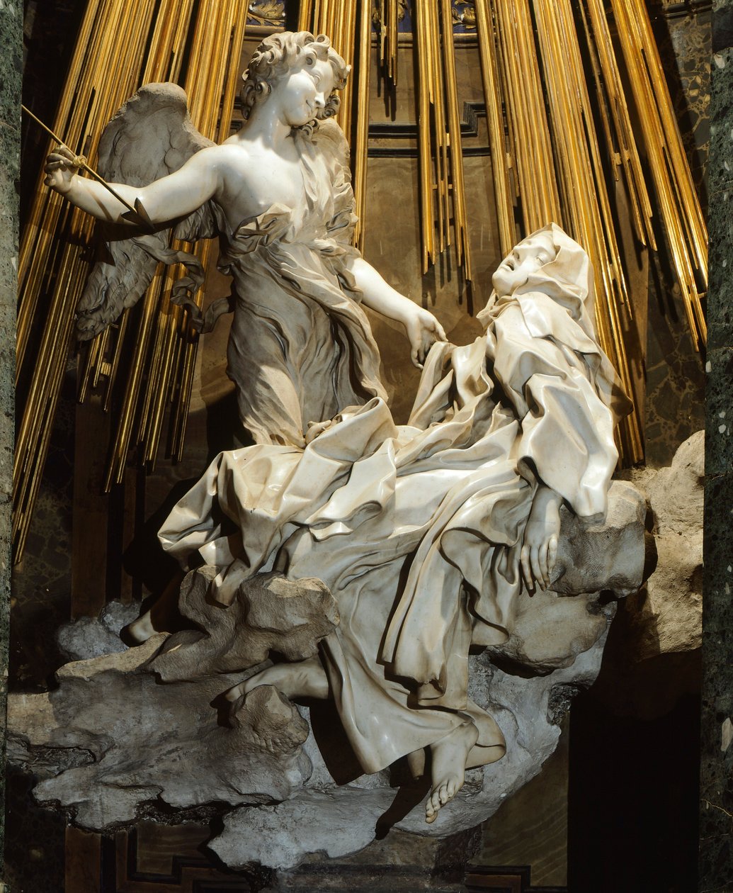 Italia, Roma, Santa Maria della Vittoria-kirken, Ecstasy of St Teresa of Avila av Gian Lorenzo Bernini