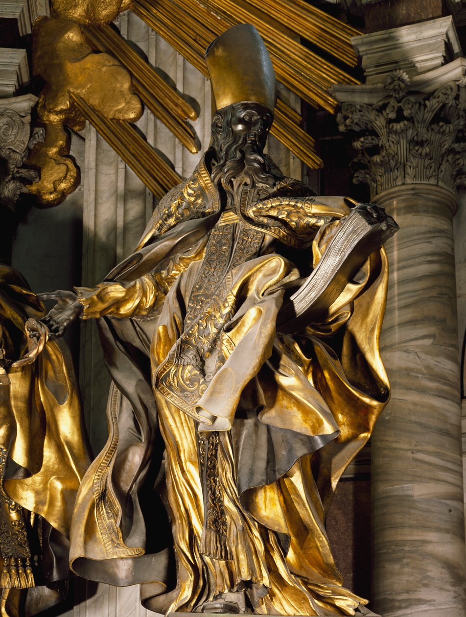 St Augustine, detalj fra Chair of St Peter av Gian Lorenzo Bernini