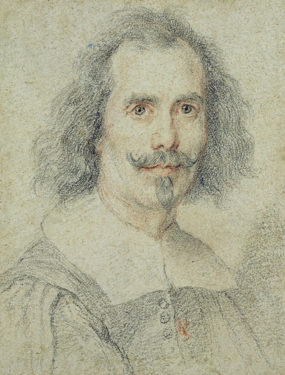 Det såkalte selvportrettet, 1600-tallet (farget kritt på papir) av Gian Lorenzo Bernini
