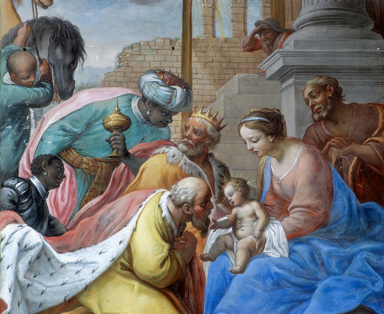The Adoration of the Magi, sentral detalj av Giancarlo Aliberti