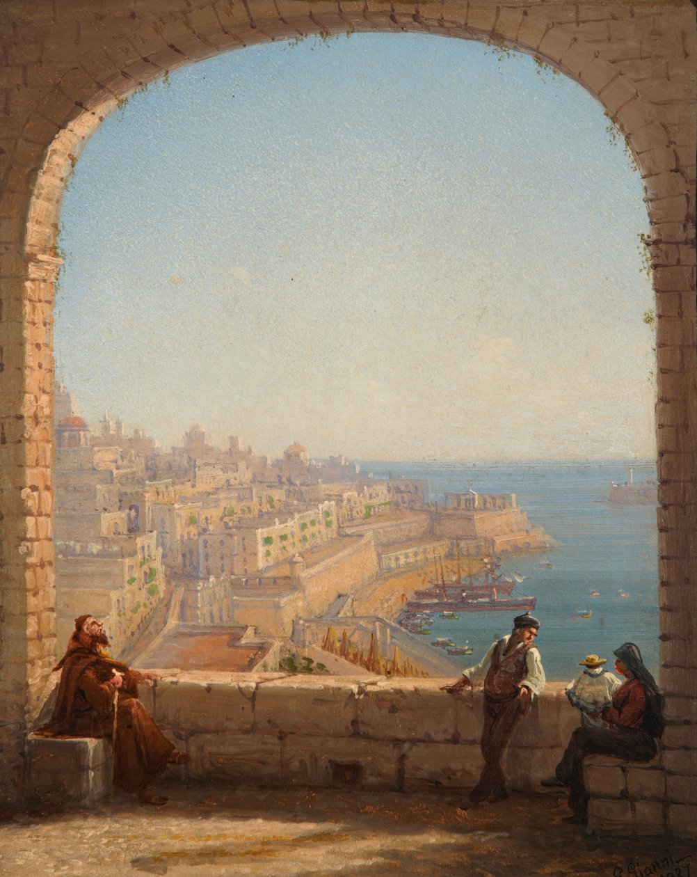 Fort St Elmo, Valletta, 1887 av Giancinto Gianni