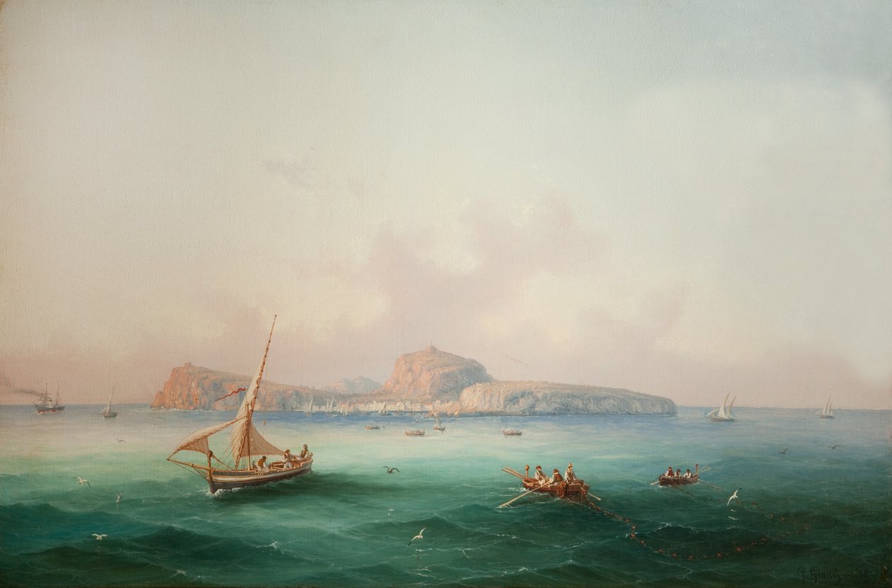 Utsikt over Capri, 1868 av Giancinto Gianni