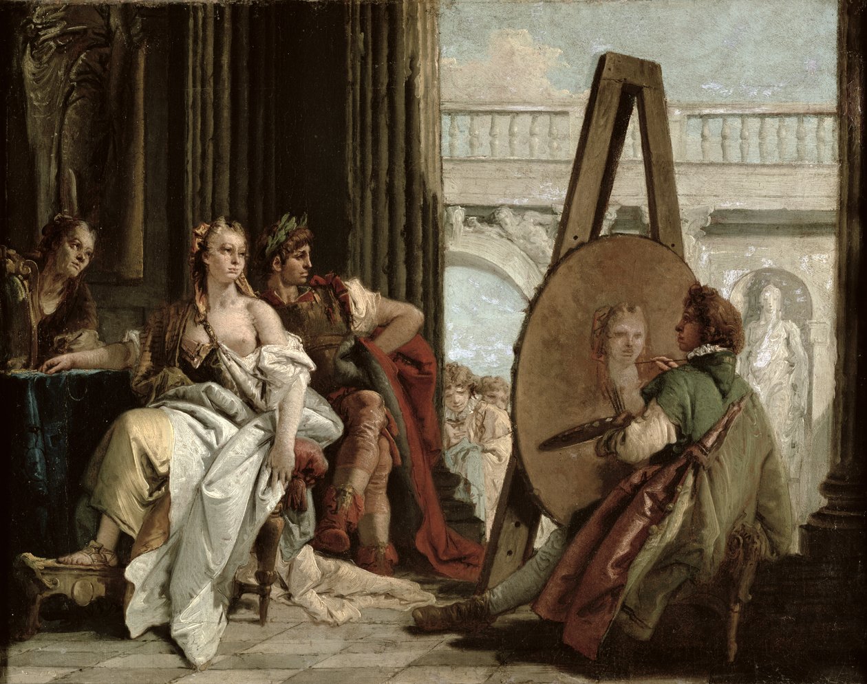 Alexander og Campaspe i huset til maleren Apelles av Giovanni Domenico Tiepolo