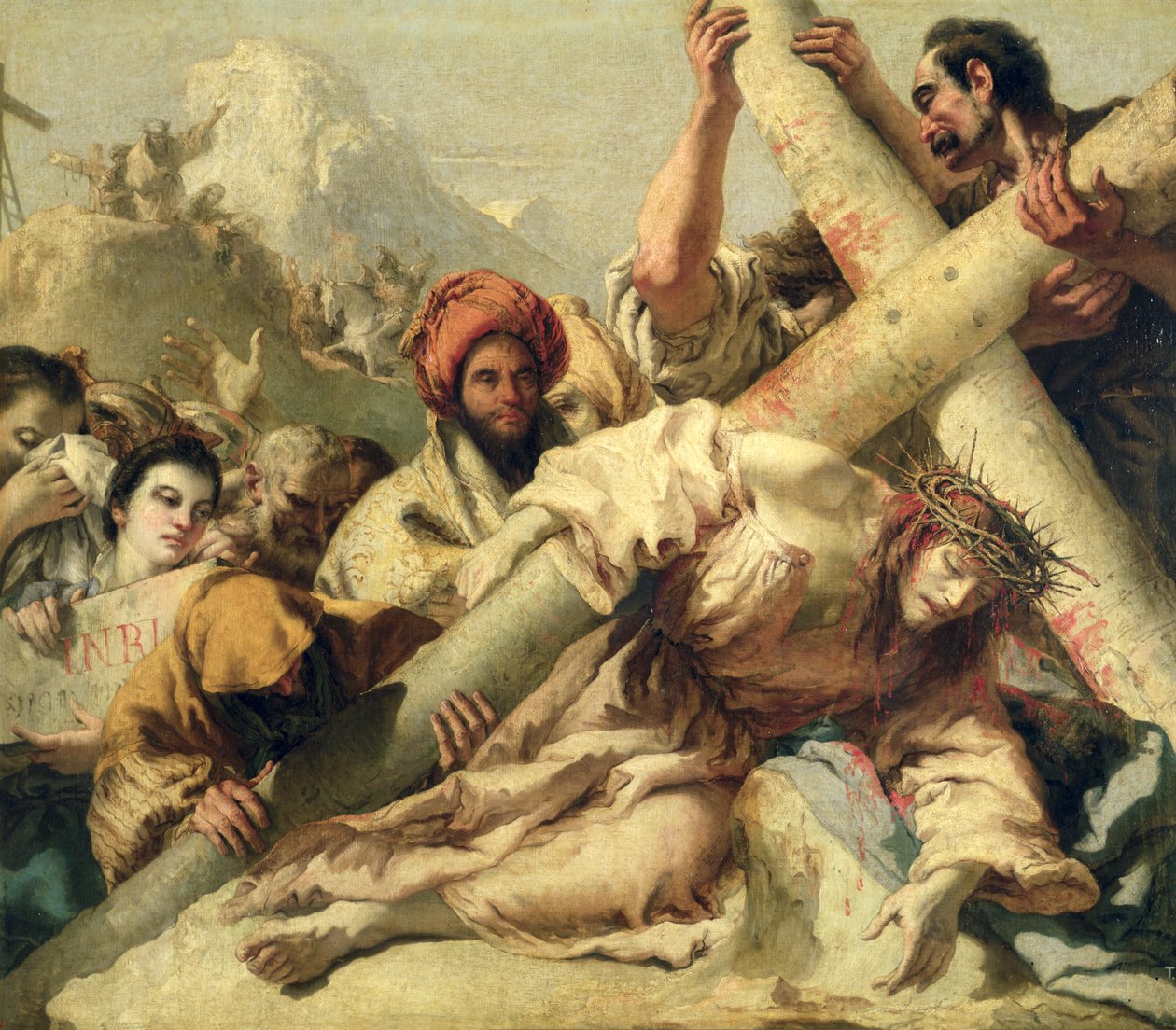 Kristi fall på vei til Golgata, 1772 av Giovanni Domenico Tiepolo