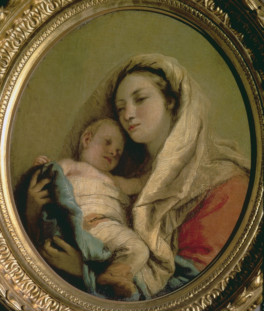 Madonna med sovende barn, 1780-tallet av Giovanni Domenico Tiepolo