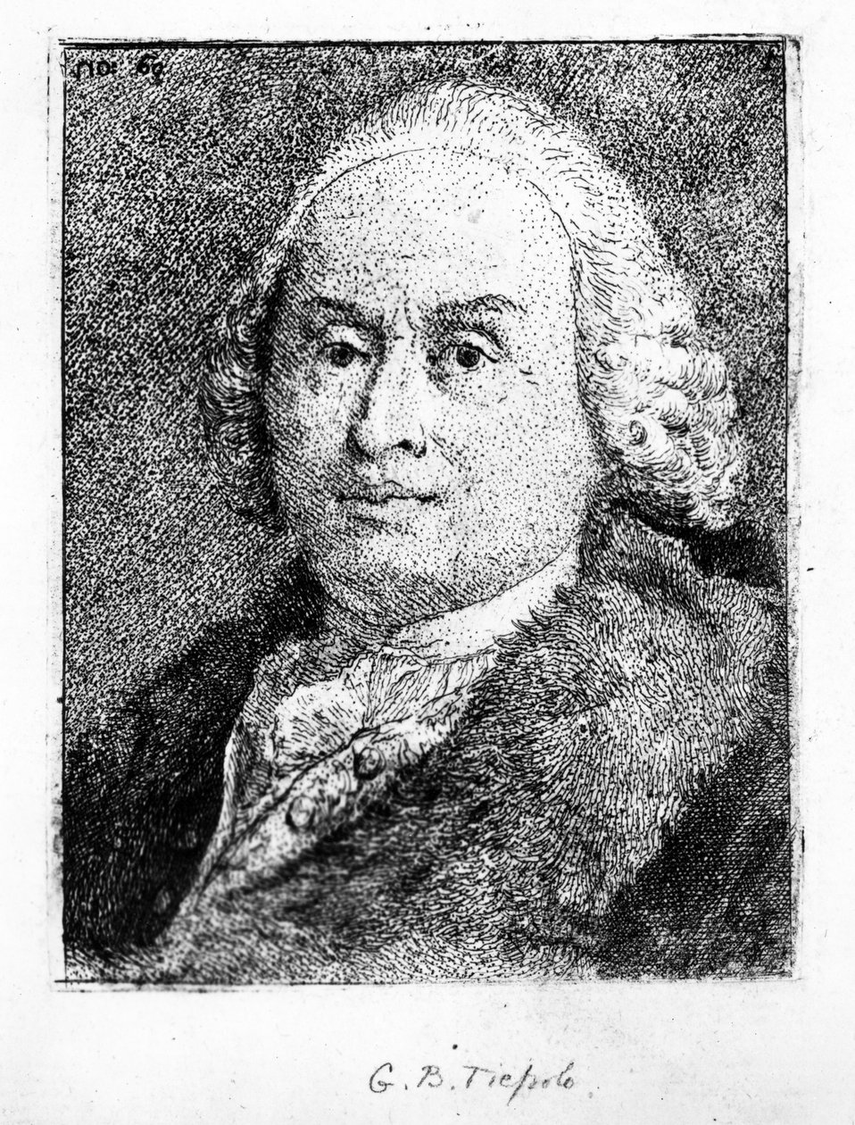 Portrett av Giambattista Tiepolo, 1775 av Giovanni Domenico Tiepolo