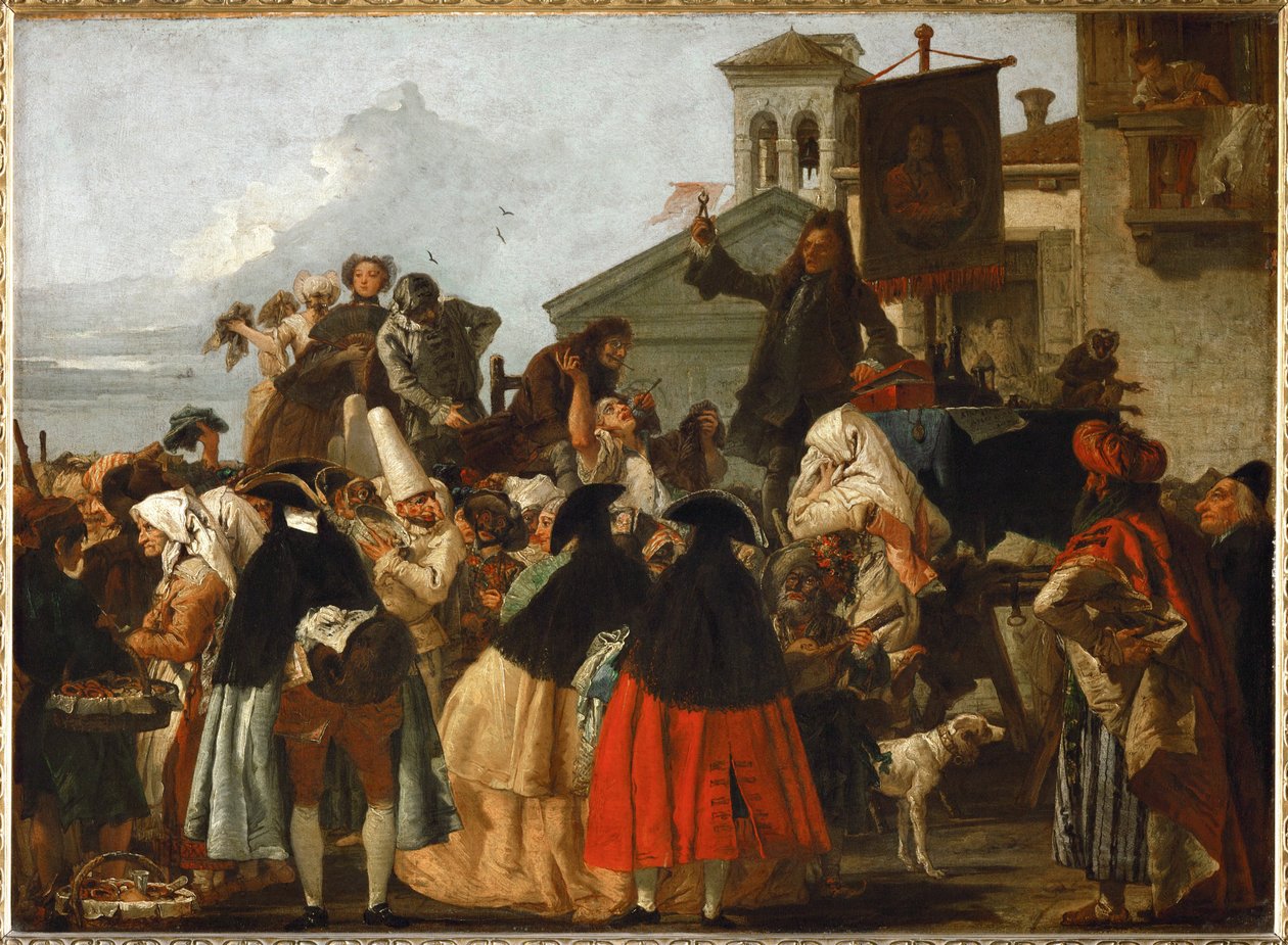 Sjarlatanen - tannlegen ca. 1754–55 … av Giandomenico (1727-1804) Tiepolo