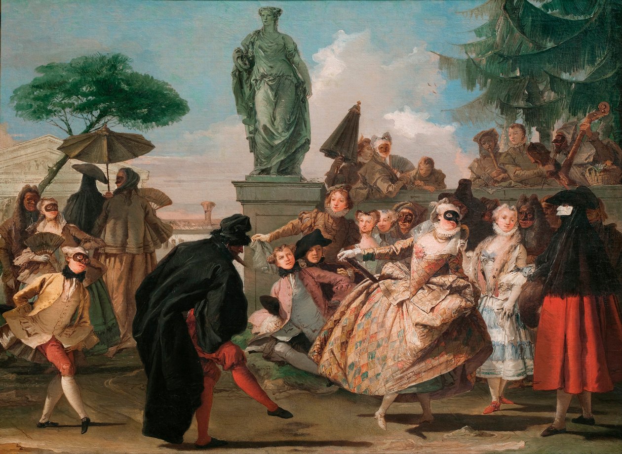Le menuet - The Menuet - Tiepolo, Giandomenico (1727-1804) - 1756 - Olje på lerret - 80,7x109,3 - Museu Nacional d