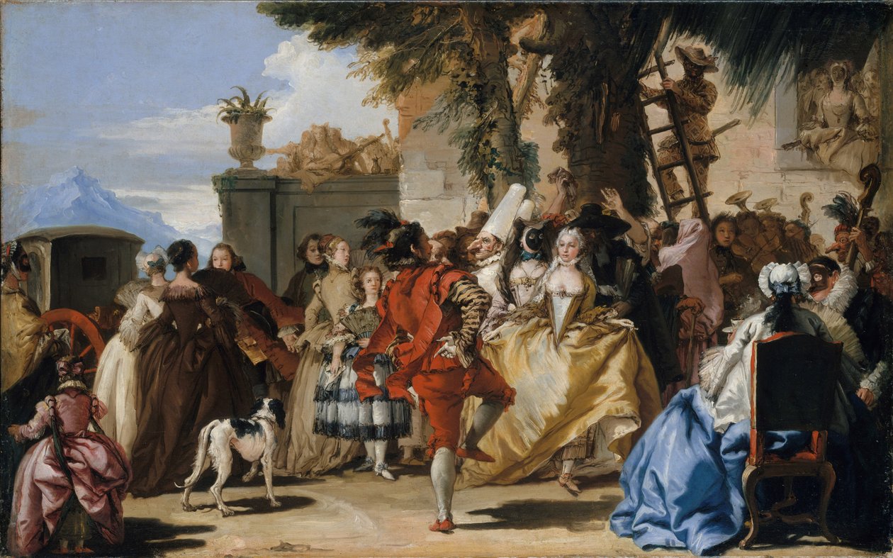 En dans på landet, ca. 1755 av Giovanni Domenico Tiepolo