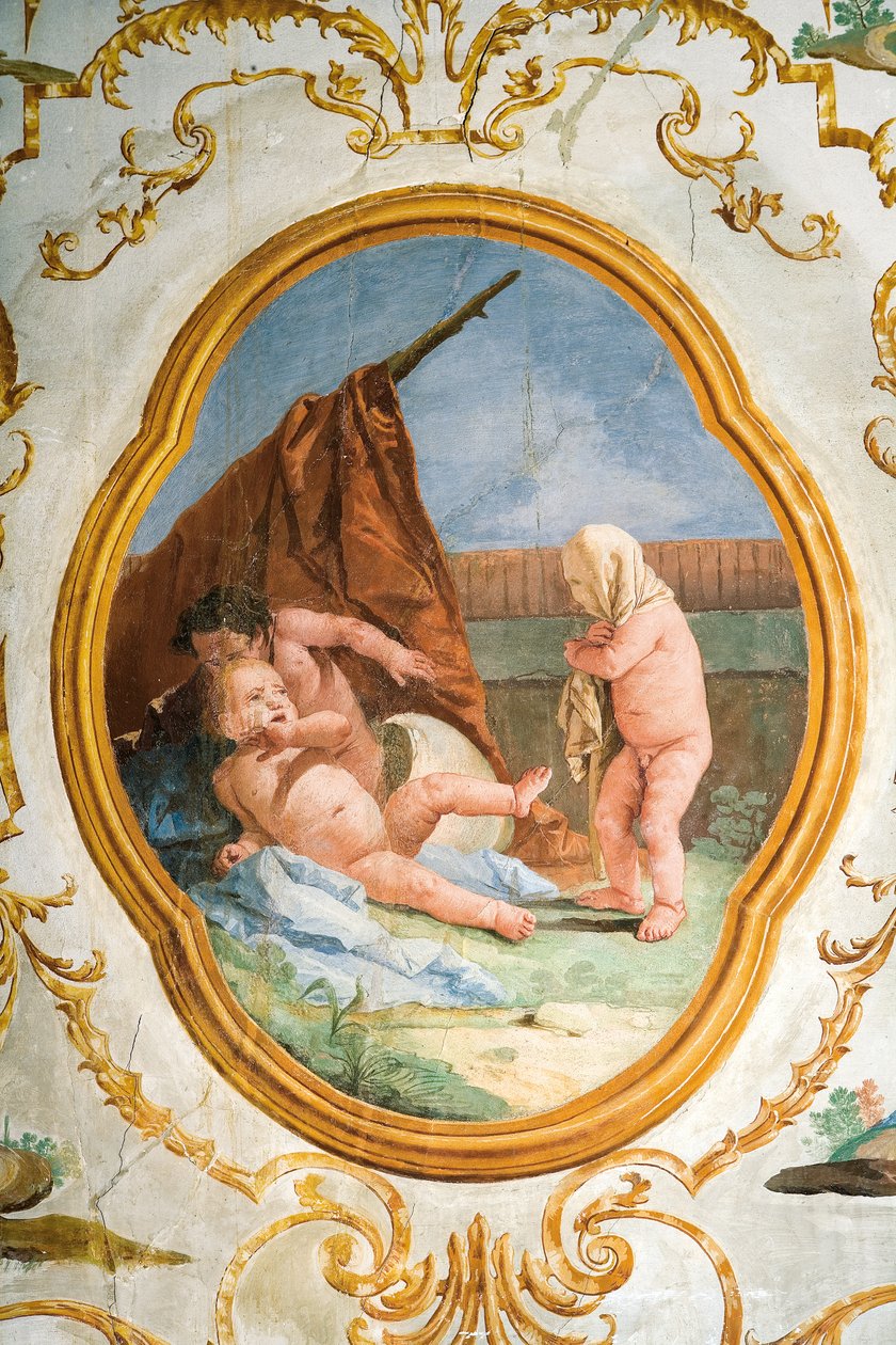 Freske fra Putti-rommet, i Foresteria (gjestehuset) 1757 av Giovanni Domenico Tiepolo
