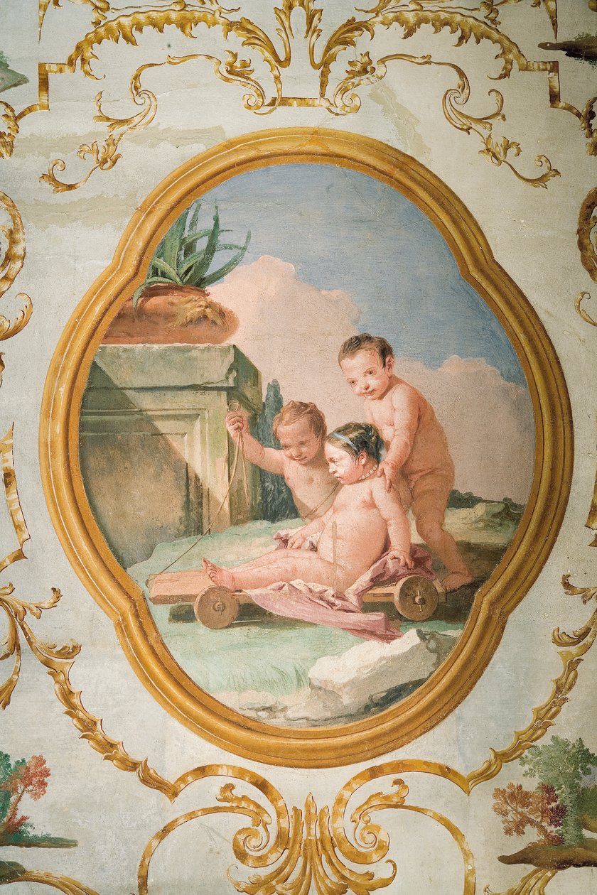Freske fra Putti-rommet, i Foresteria (gjestehuset) 1757 av Giovanni Domenico Tiepolo