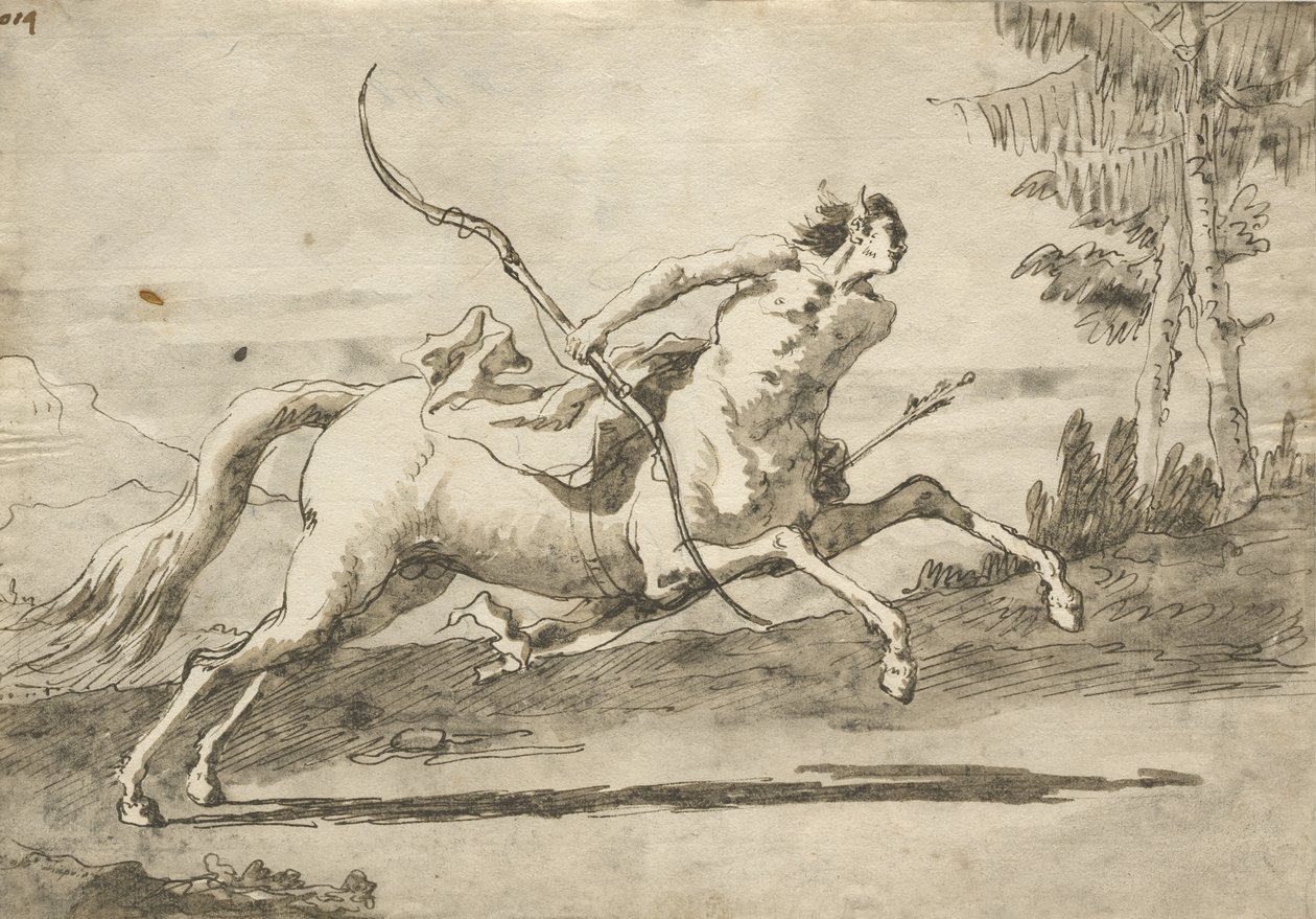 Galopperende kentaur, ca. 1755-65 av Giovanni Domenico Tiepolo