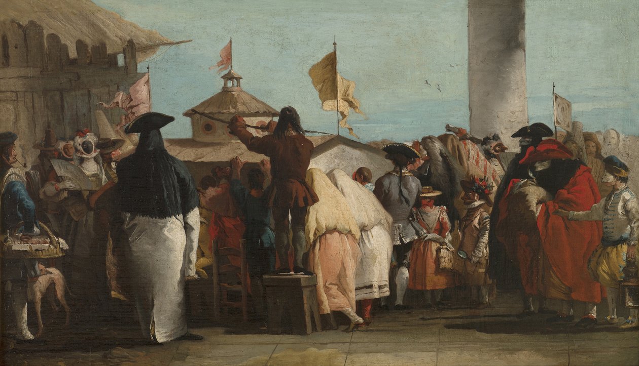 Mondo Novo, ca 1764-1765 av Giovanni Domenico Tiepolo