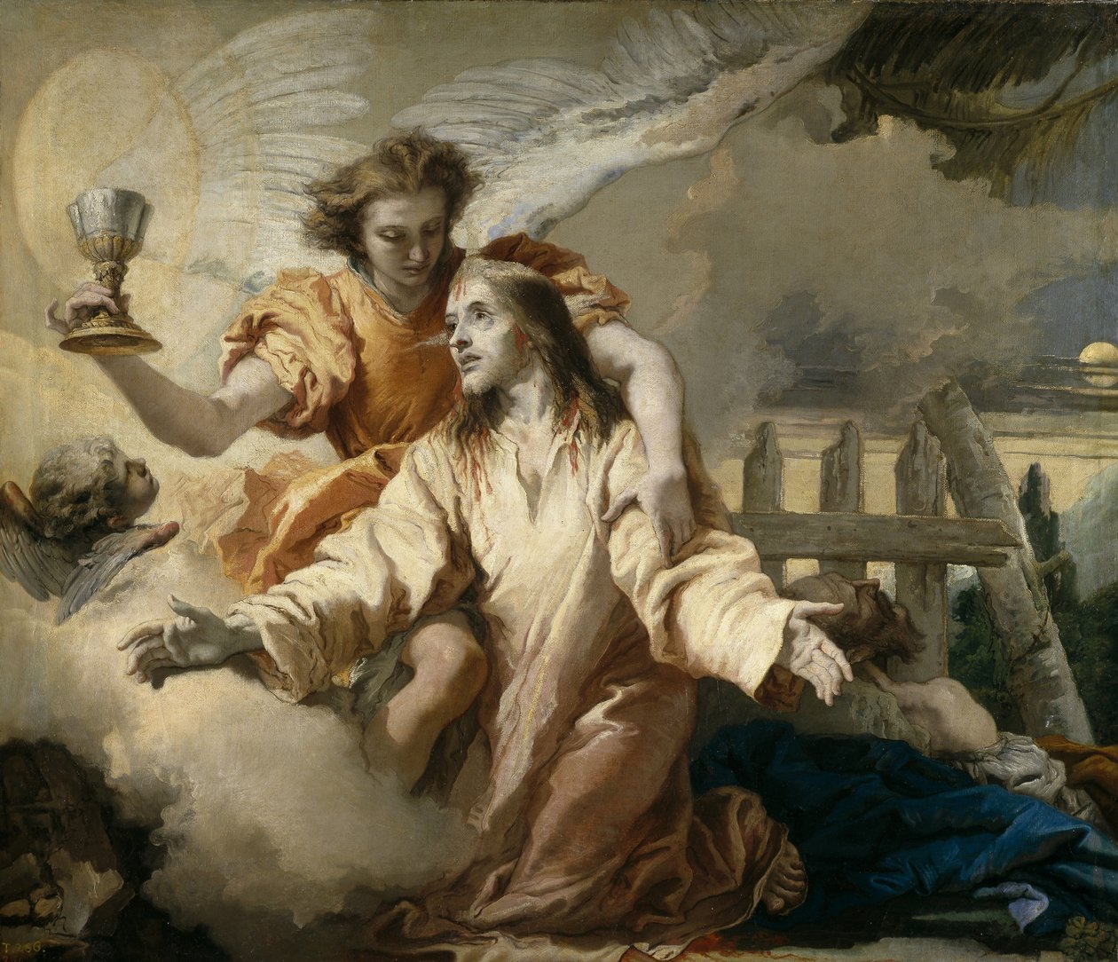 Kvalen i hagen, 1772 av Giovanni Domenico Tiepolo