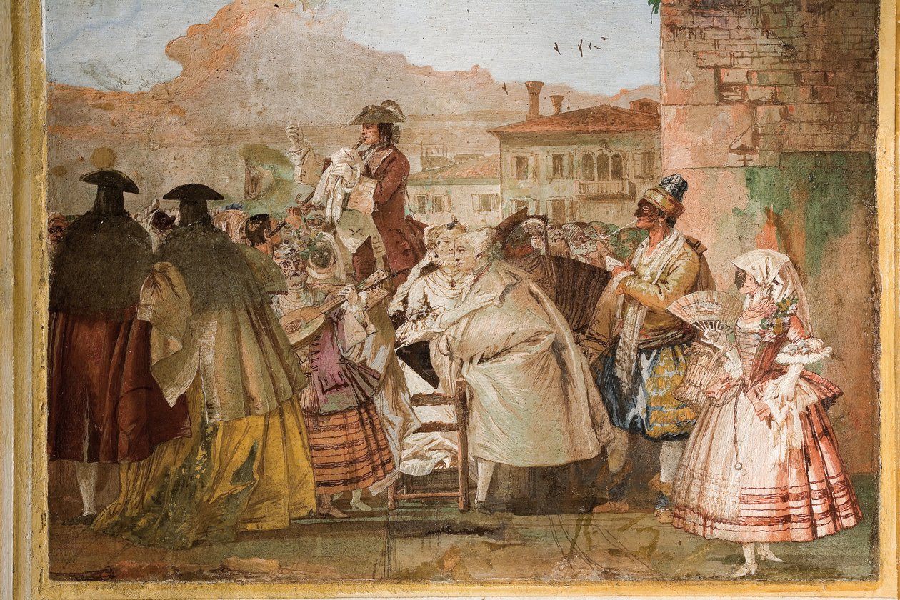 The Charlatan, fra Room of Carnival Scenes in the Foresteria, 1757 av Giovanni Domenico Tiepolo