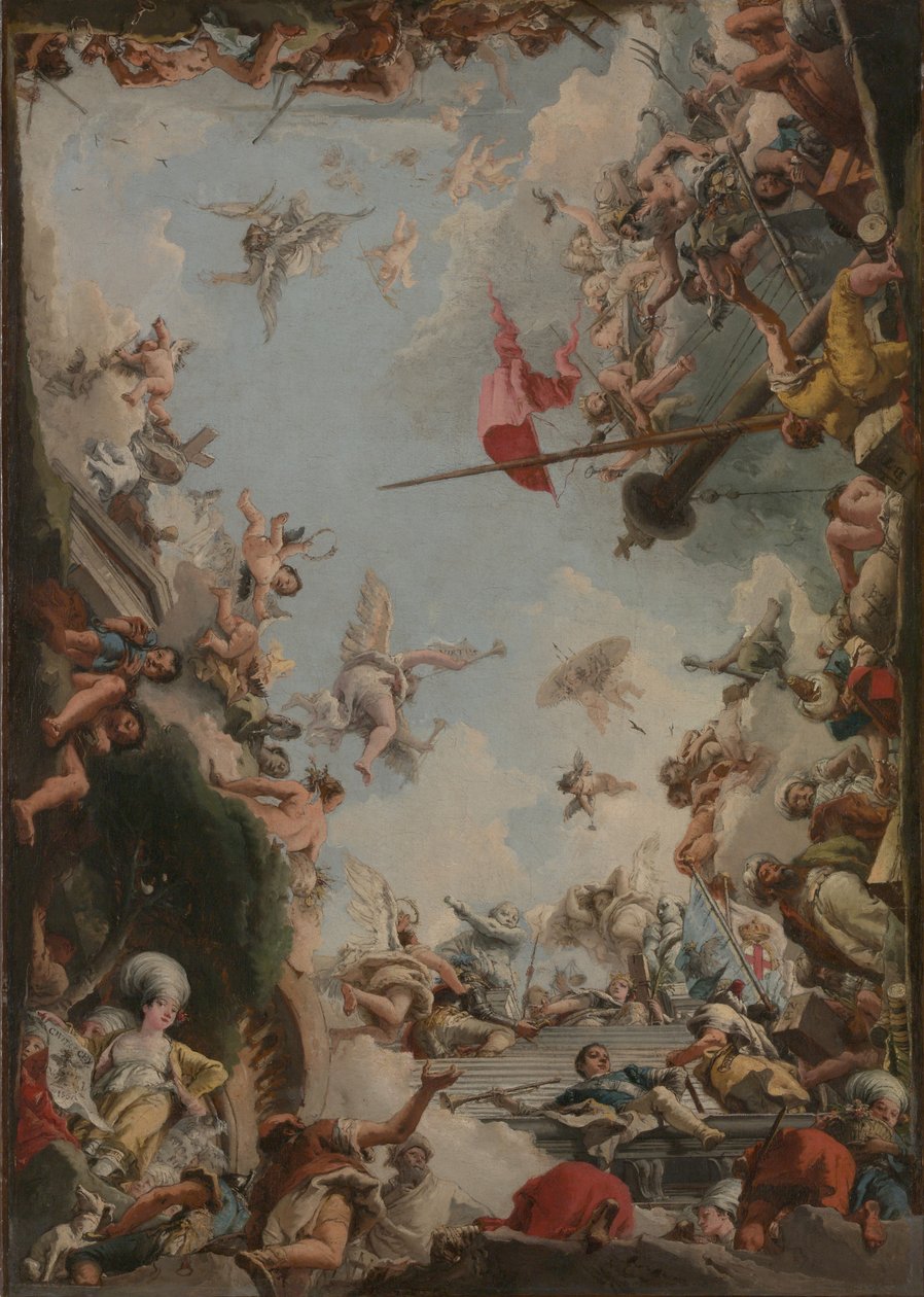 Glorifiseringen av Giustiniani-familien, 1783 av Giovanni Domenico Tiepolo