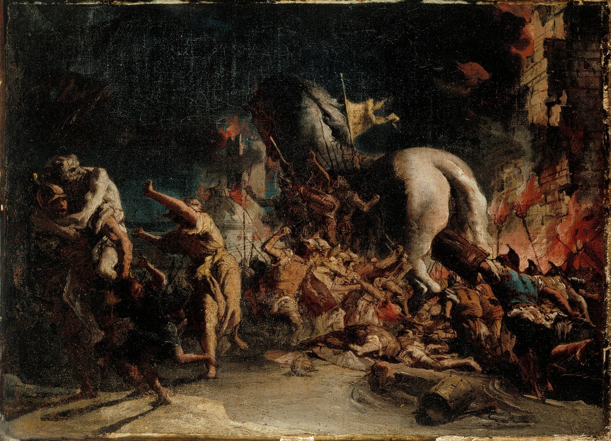 Beleiringen av Troja, ca 1760. av Giovanni Domenico Tiepolo