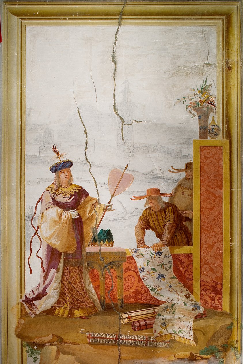 Tekstilhandleren, fra det kinesiske rommet i Foresteria, 1757 av Giovanni Domenico Tiepolo