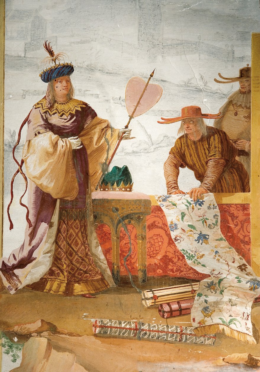 Tekstilhandleren, fra det kinesiske rommet i Foresteria, 1757 av Giovanni Domenico Tiepolo
