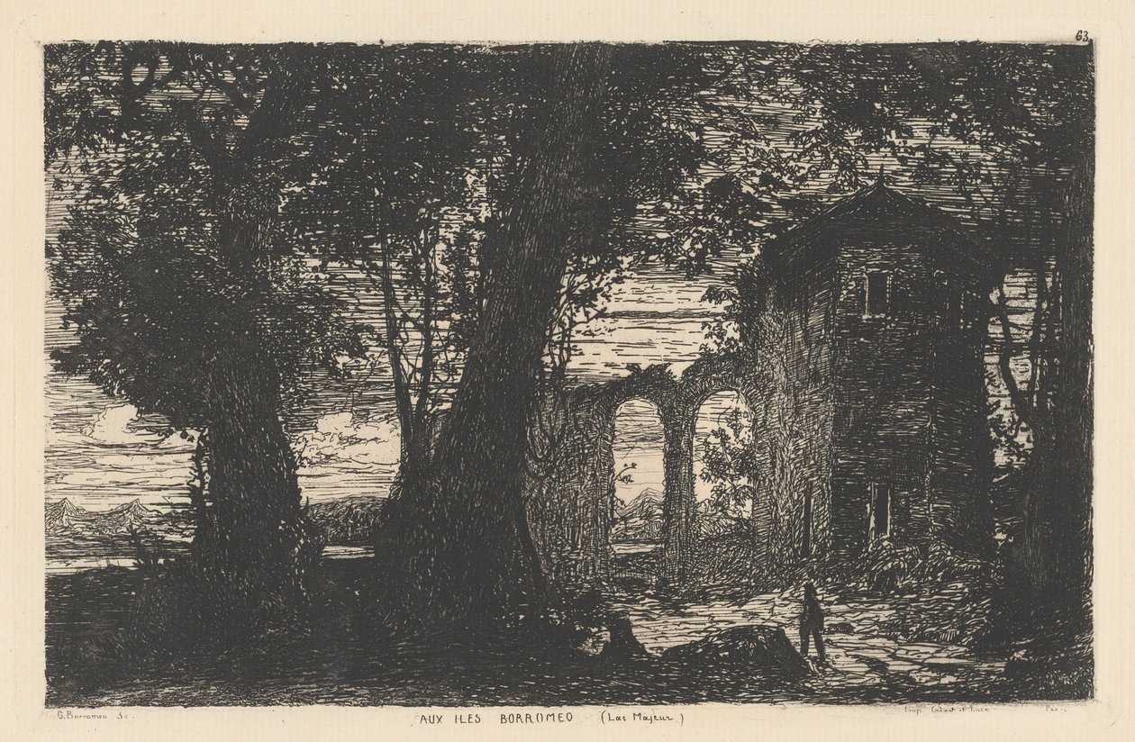 Aux Iles Borromeo [Lake Maggiore] (På Borromeo-øyene [Lake Maggiore]) av Giberto Borromeo