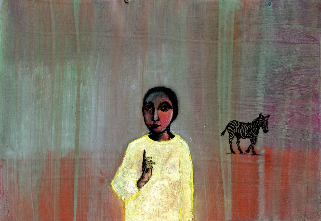 Zebra, 2005, (blandet media) av Gigi Sudbury