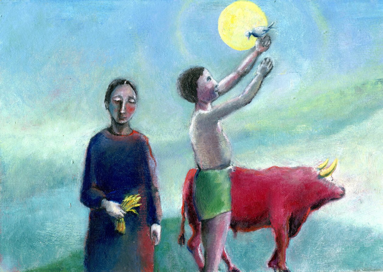 A Good Harvest, 2004, (olje på papir) av Gigi Sudbury