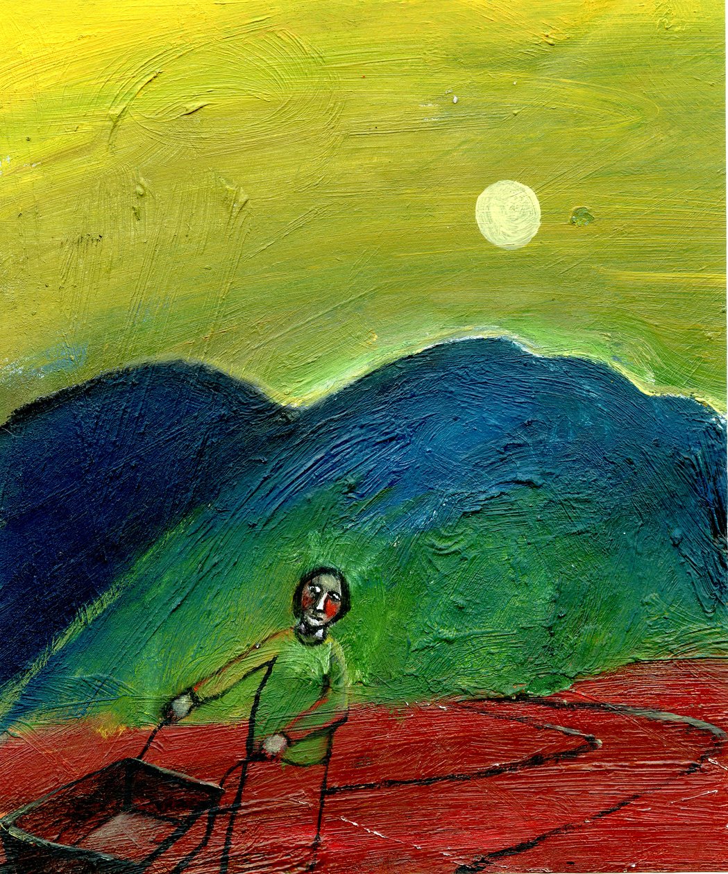 Jeg hadde alt jeg trengte, 2003 (olje på papir) av Gigi Sudbury
