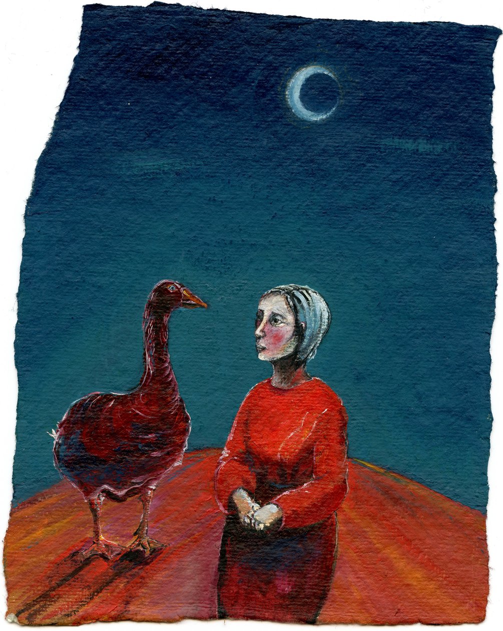 My Goose, 2004, (olje på papir) av Gigi Sudbury