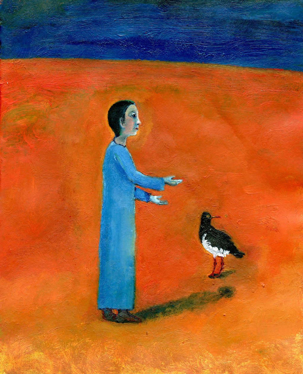 Oystercatcher, 2005, (olje på papir) av Gigi Sudbury