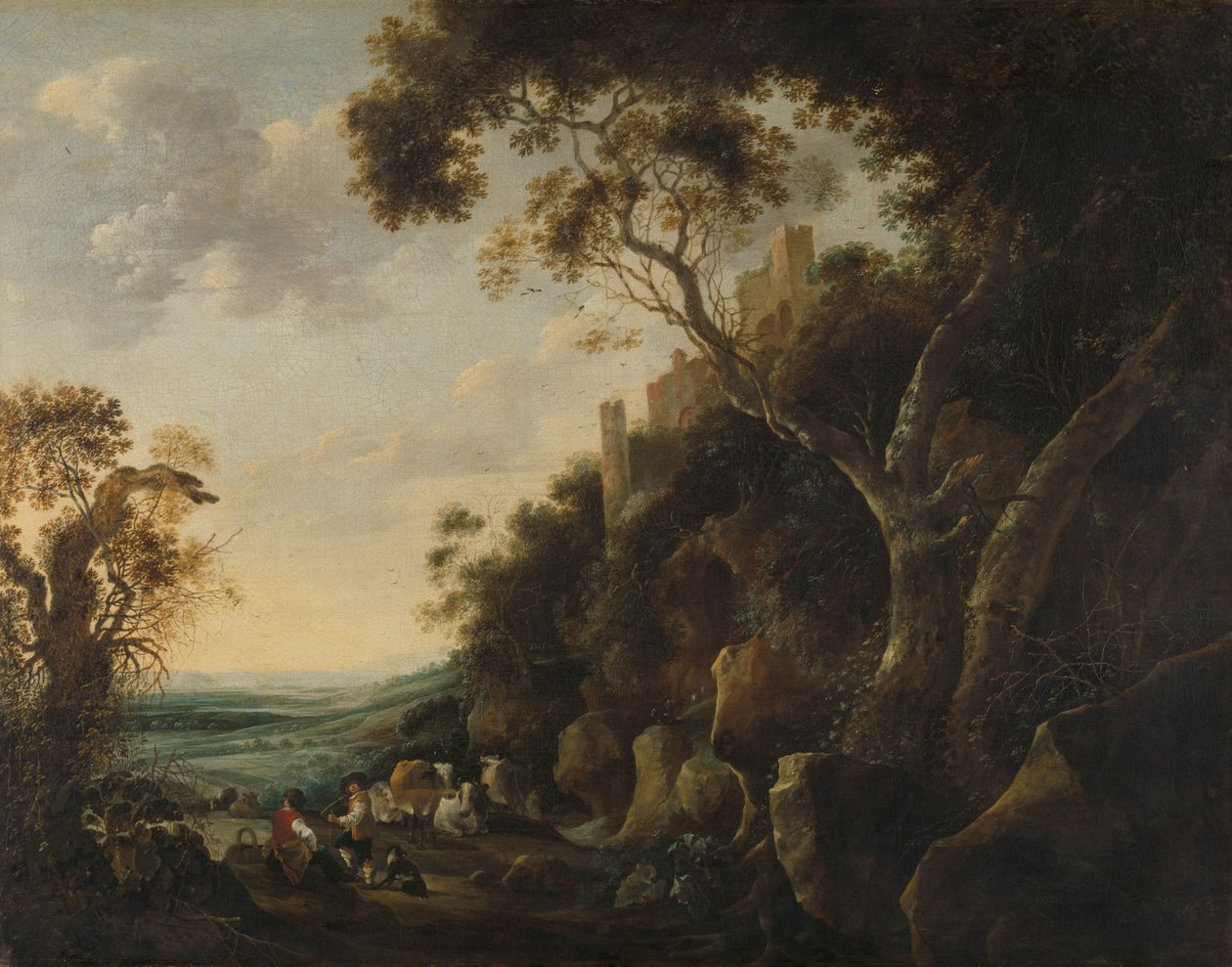 Landskap med gjetere av Gijsbert Gillisz de Hondecoeter